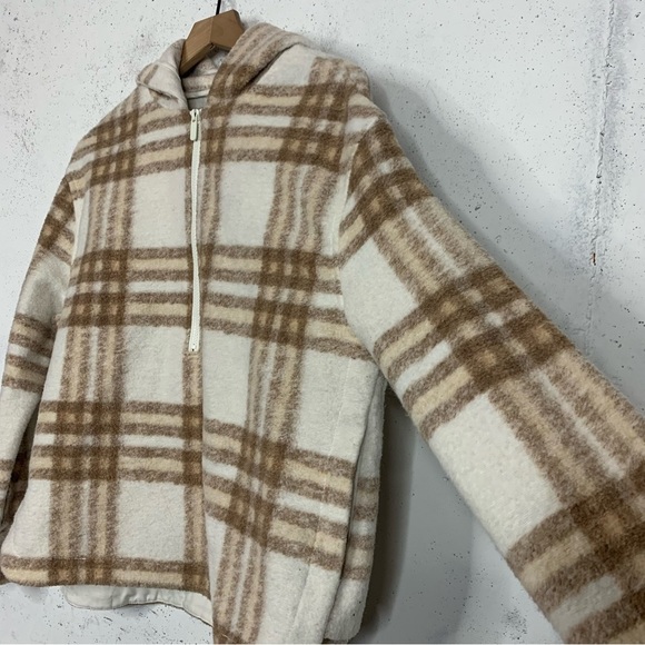 Joie Half Zip Plaid Fleece Pullover Sweater Size Small - Picture 4 of 11